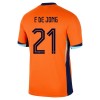 Original Trikotsatz Niederlande F. De Jong 21 Heimtrikot EURO 2024 Für Kinder